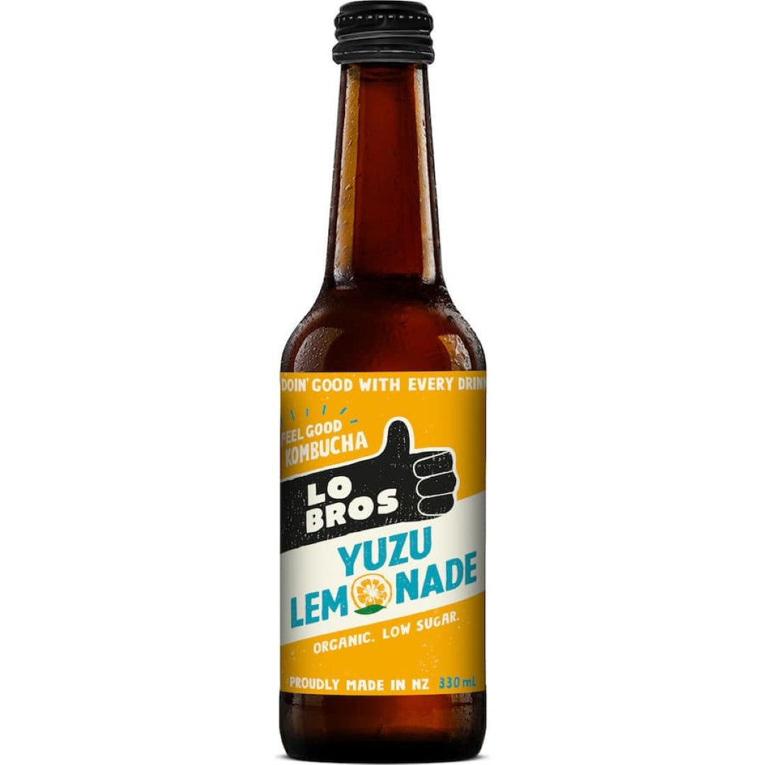 Lo Bros Kombucha Yuzu Lemonade Bottle 330mL