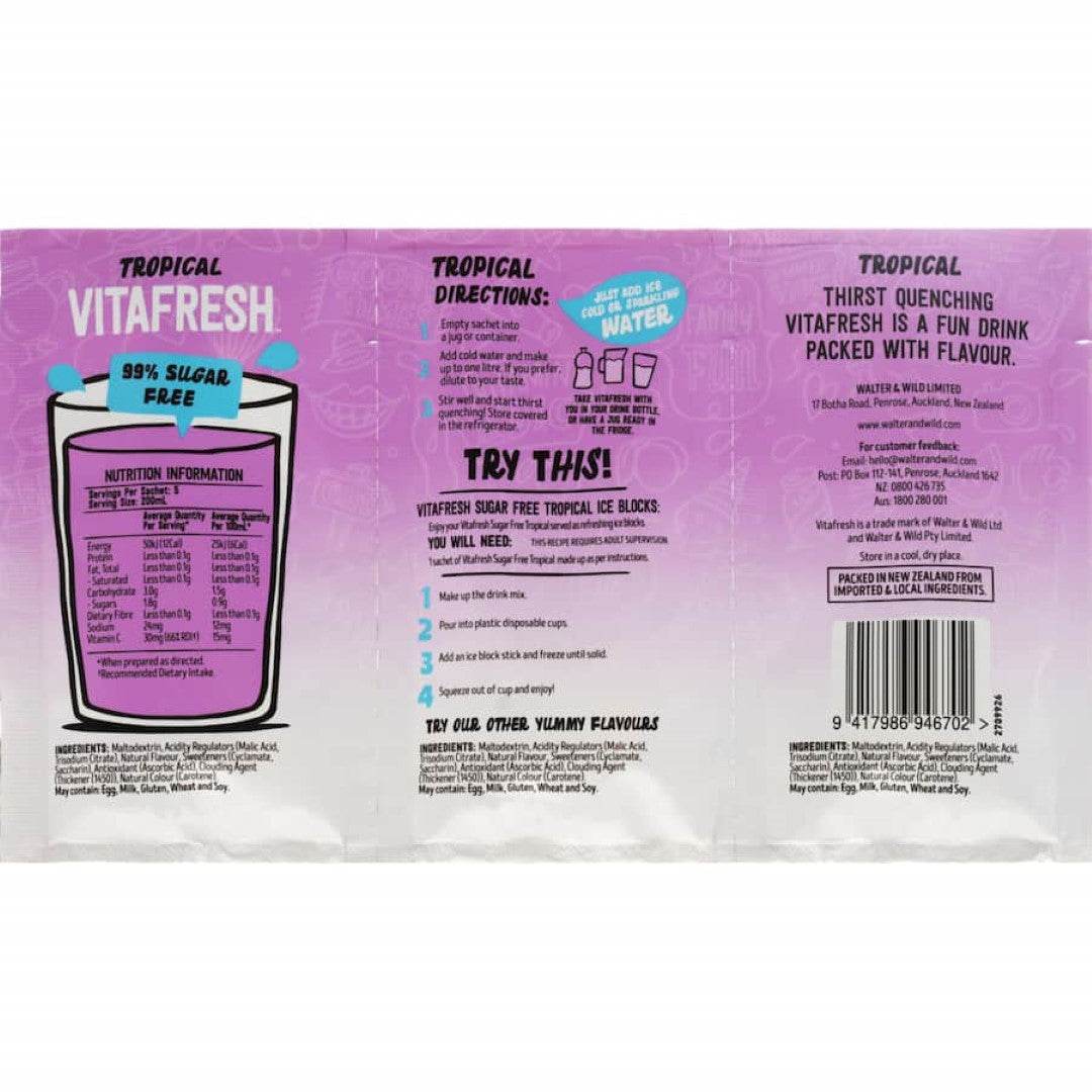 Vitafresh 99% Sugar Free Sachet Drink Mix Tropical 45g