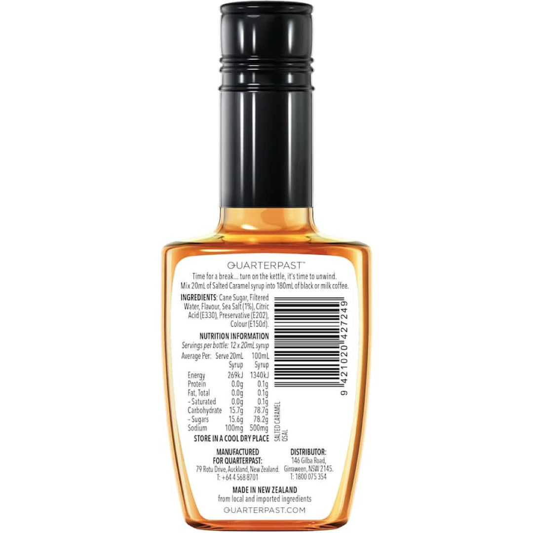 Quarterpast Coffee Syrup Salted Caramel 250mL