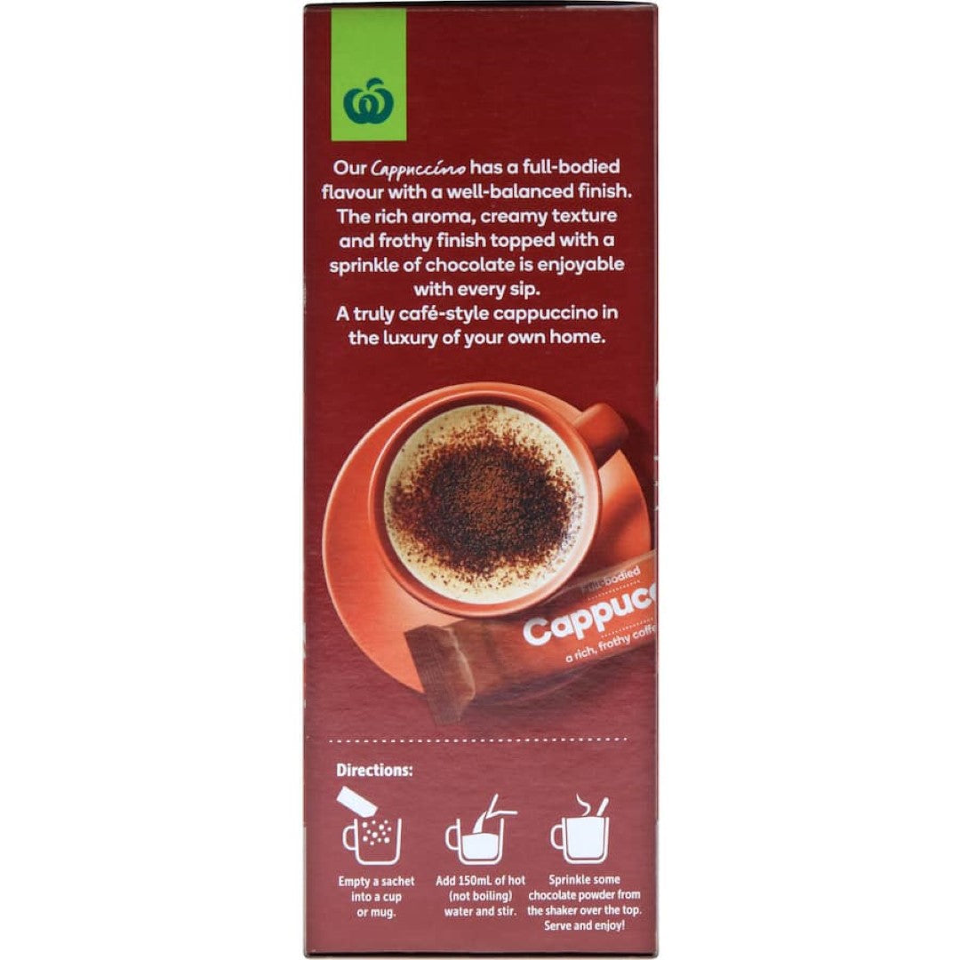 Woolworths Coffee Sachets Cappuccino 10 pack 150g