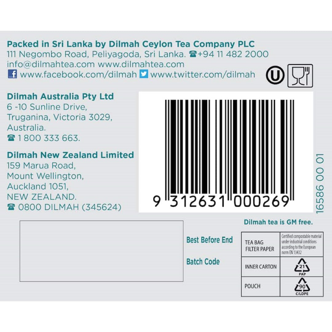 Dilmah Tea English Breakfast Tagless