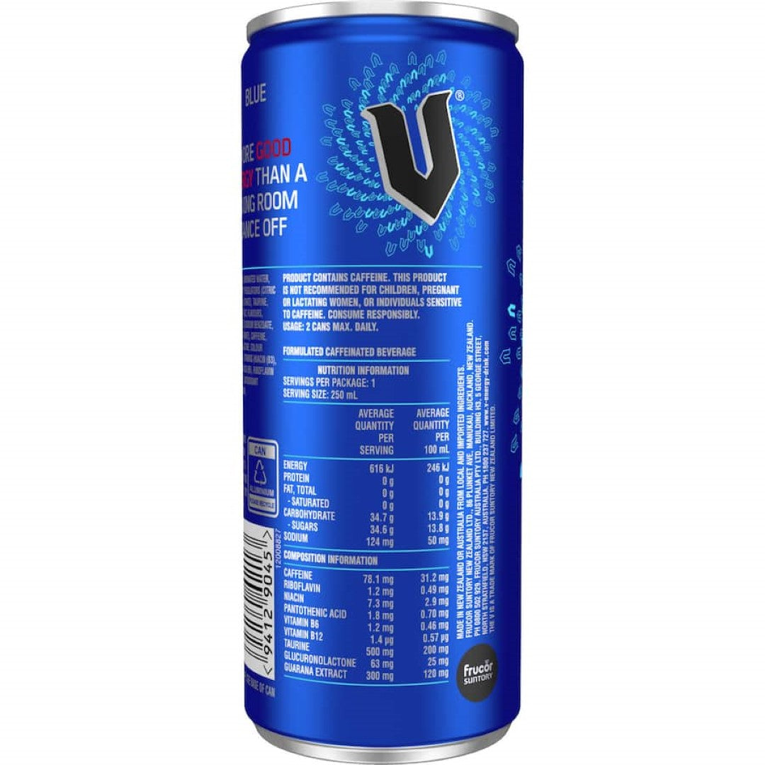 V Blue Energy Drink  Single can 250mL