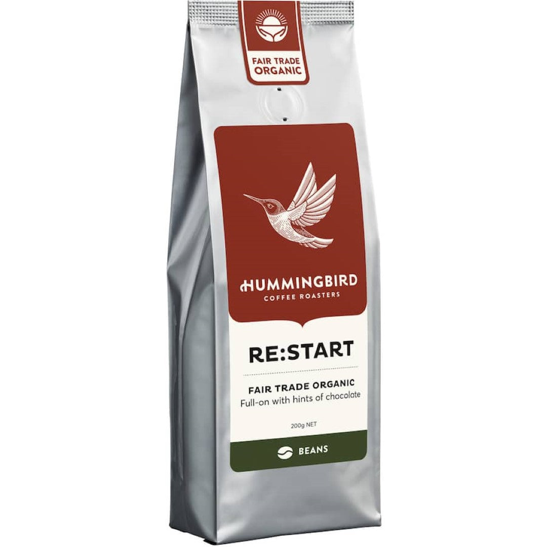 Hummingbird Fair Trade Organic Fresh Whole Beans Coffee Re:start