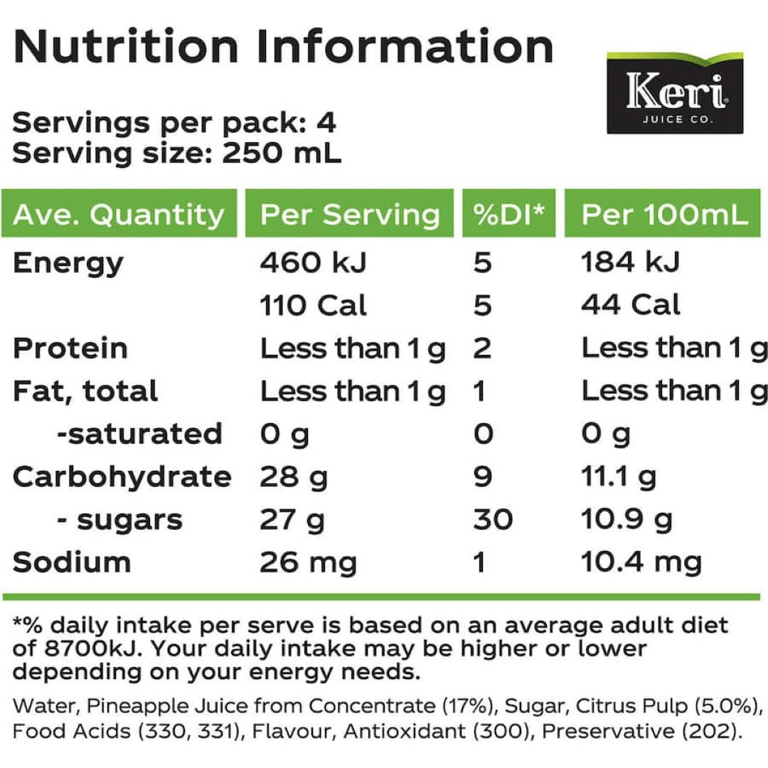 Keri Pulpy Fruit Drink Pineapple 1L