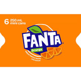 Fanta Soft Drink  250ml cans 6pack