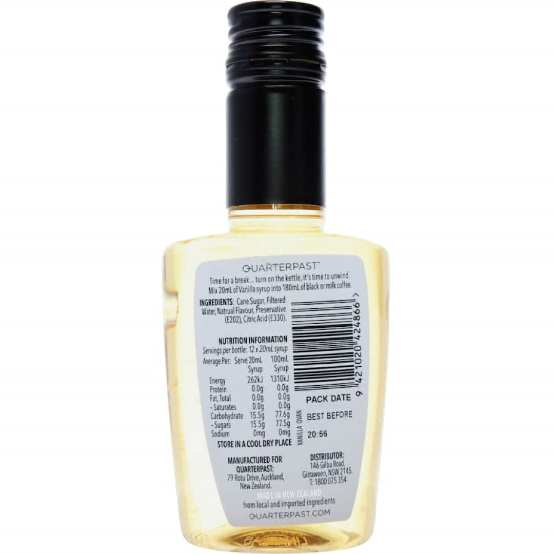 Quarterpast Coffee Syrup Vanilla