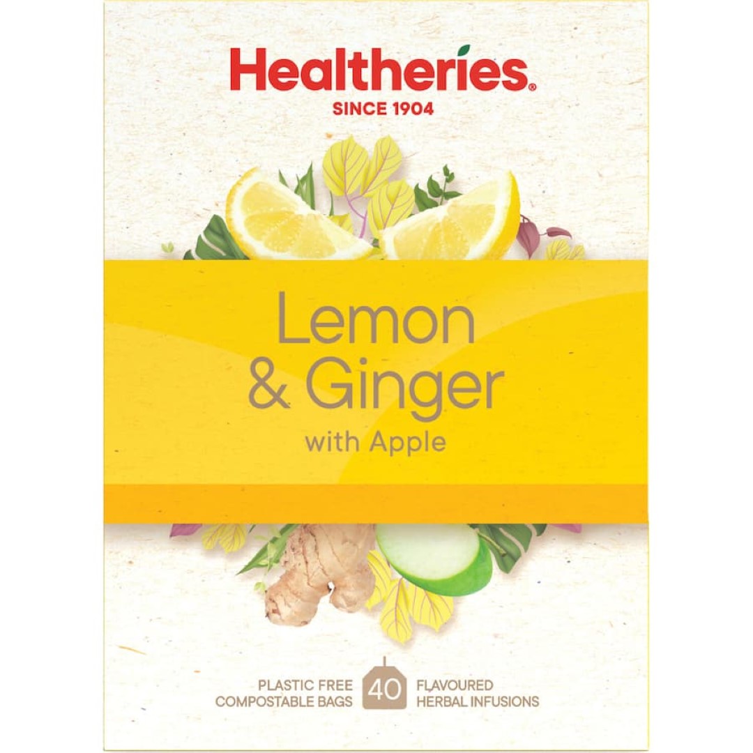 Healtheries Fruit Tea Lemon & Ginger 40ea