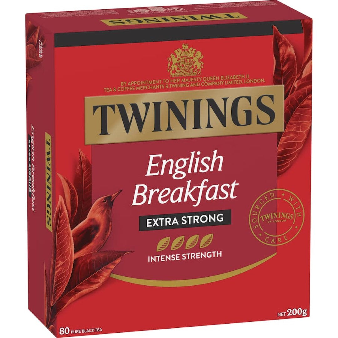 Twinings Tea English Breakfast Extra Strong Bags 80pack