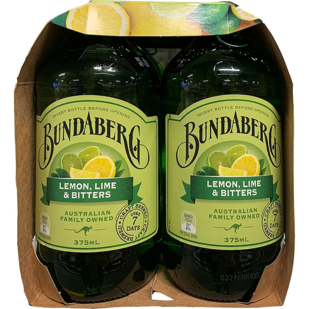 Bundaberg Lemon, Lime & Bitters  375ml bottles 4pack