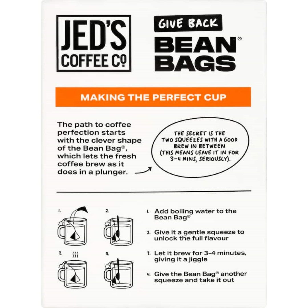 Jed's Coffee Bean Bags 5 Extra Strong 10pack