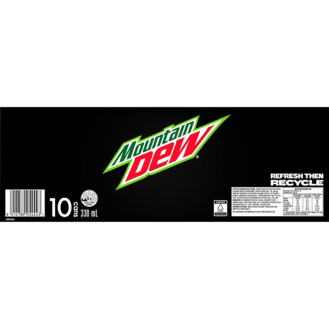 Mountain Dew Soft Drinks  10pack