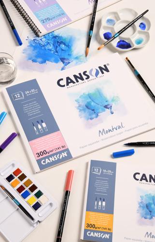 Canson Montval Watercolour Blocks - 300gsm 30x40cm 12sht Cold Pressed