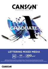 Canson Graduate Lettering Mixed Media Pads - 200gsm A4 20sht