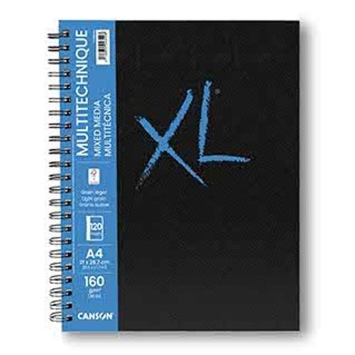 Canson XL Mixed Media Books - A4 160gsm 120shts Spiral
