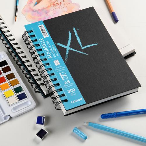 Canson XL Watercolour (Aquarelle) Books - A5 300gsm 68sht Spiral