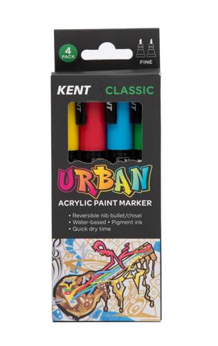 Kent Urban Acrylic Paint Marker Sets Fine - Neutral Pack 8