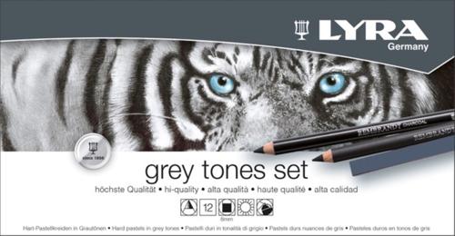 Lyra Square Pastel Tonal Sets - Grey Tones Set 12