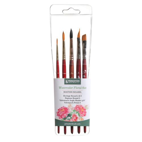 Princeton Watercolour Floral Professional 5-Piece Set - Set 5
