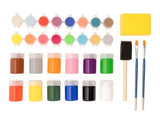 Byron Acrylic Pot & Brush Set 32 - Paint Pots & Brush Set 32