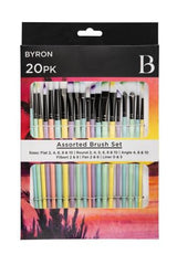 Byron Pastel Paint Brush Sets - Set 20 Piece