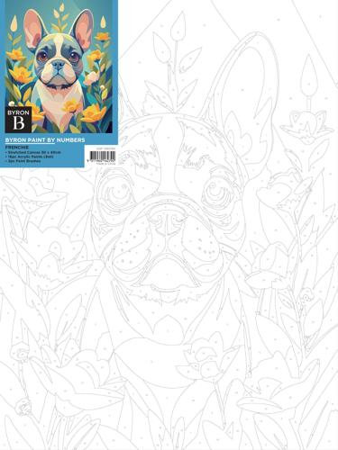 Byron Paint By Numbers Canvas Board - Frenchie