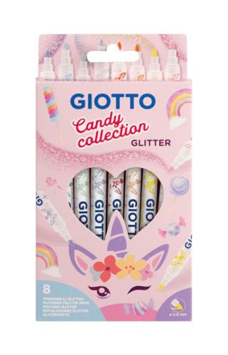 Giotto Candy Turbo Collection Glitter Markers - Glitter Set 8