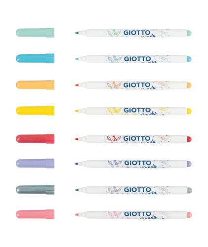 Giotto Candy Turbo Collection Glitter Markers - Glitter Set 8