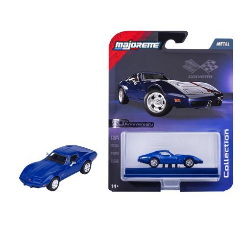 1976 Chevrolet Corvette C3 Blue Die-Cast Toy Car - Majorette