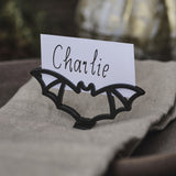 Place Card Holder - Deadly Soiree Metal Black Bat