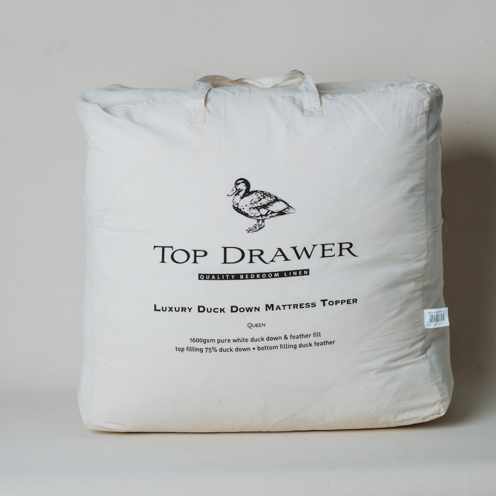 Queen Duck &amp; Down Mattress Topper - Top Drawer