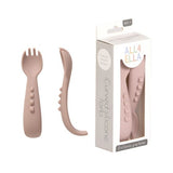 Comfy Grip Silicone Forks 2pk - Dusty Pink - All4Ella
