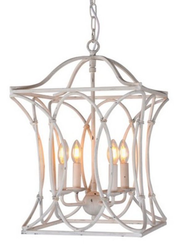Antique Chandelier - 52cm (White)