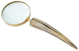 Magnifier With Horn Handle - Brass Aluminium (29cm)