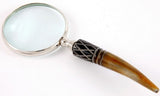 Magnifier With Horn Handle - Brass Aluminium (19.5cm)