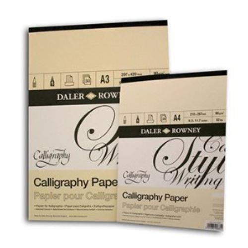 A3 calligraphy pad with 30 sheets of premium parchment-style paper for elegant lettering and ink flow.