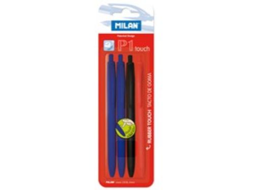 Milan P1 Touch Ballpen 4s in vibrant colors, designed for smooth writing and digital note-taking with touch-sensitive tips.