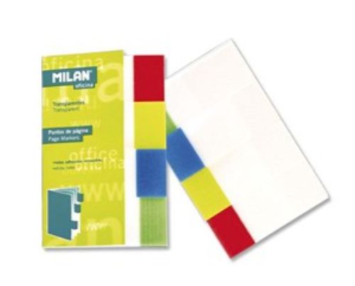 Milan Sticky Notes Transparent Bookmarks in vibrant colors, perfect for stylish organization and effortless bookmarking.