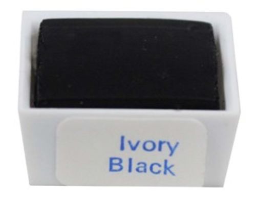 Daler-Rowney Georgian Watercolour Half Pan in Ivory Black, featuring rich pigmentation and smooth blendability for artists.