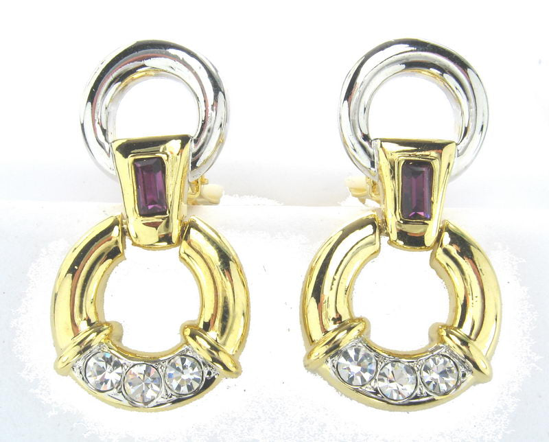 Earrings Gold. Ac. Rhodiumodium/C