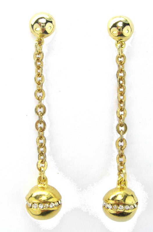 Earrings Gold. Rhodium