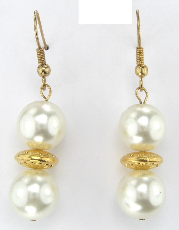 Earrings Pearl. Gold- Version 2