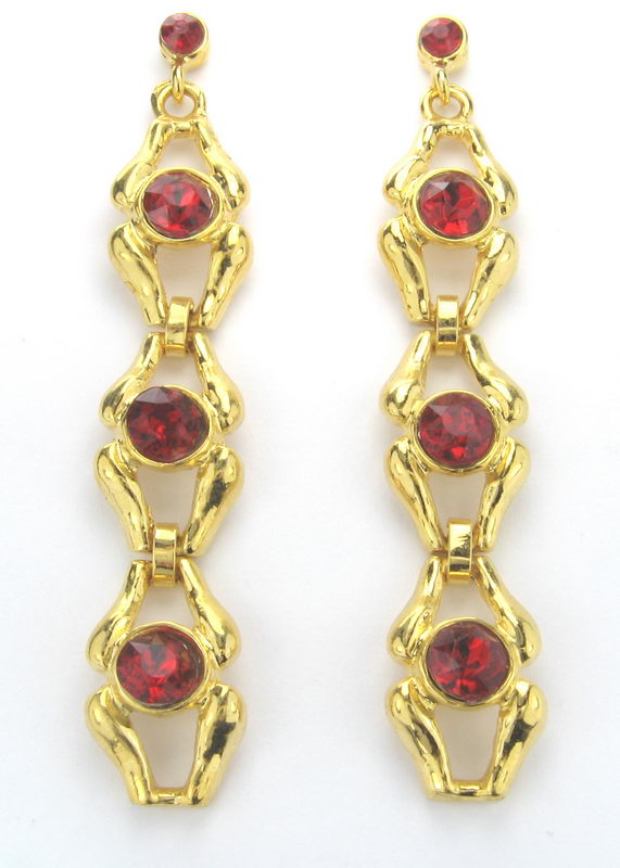 Earrings Red Crystal Drop Earring