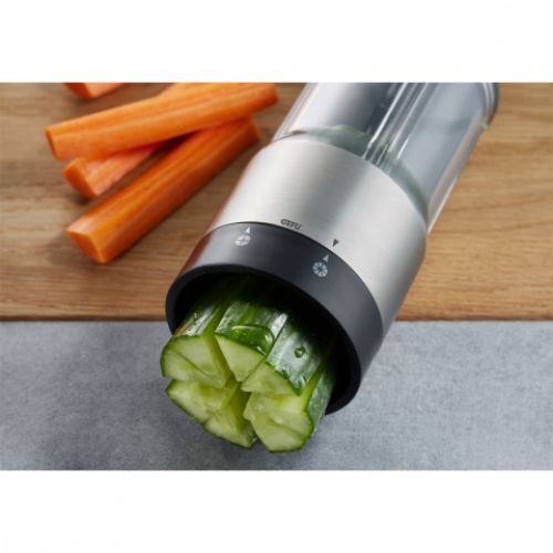 Flexicut Fruit & Vege Splitter for quick, precise cutting of fruits and veggies, featuring adjustable Japanese steel blade and ergonomic design.