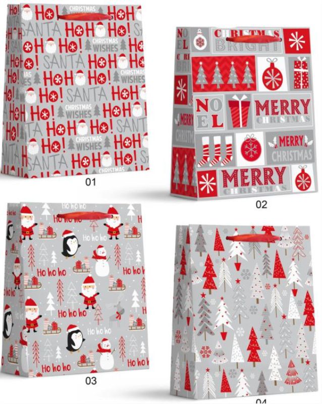 Gift Bag 2 - Christmas 40cm (Set of 12 Asstd)