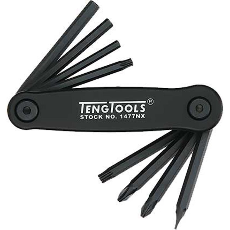 Teng 8pc Fold-Up Key Set - Ft/Ph/Pz/Hex/TX