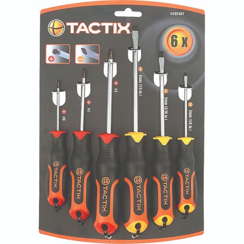 Tactix Screwdriver 6pc Set Slot & PH