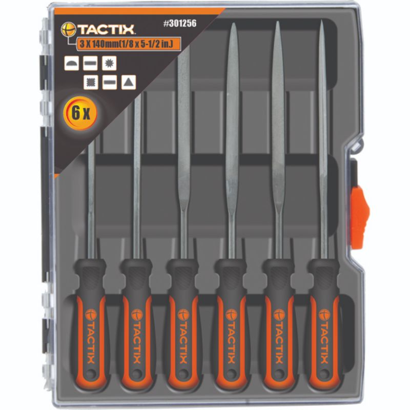 Tactix 140mm Needle File Set 6pc