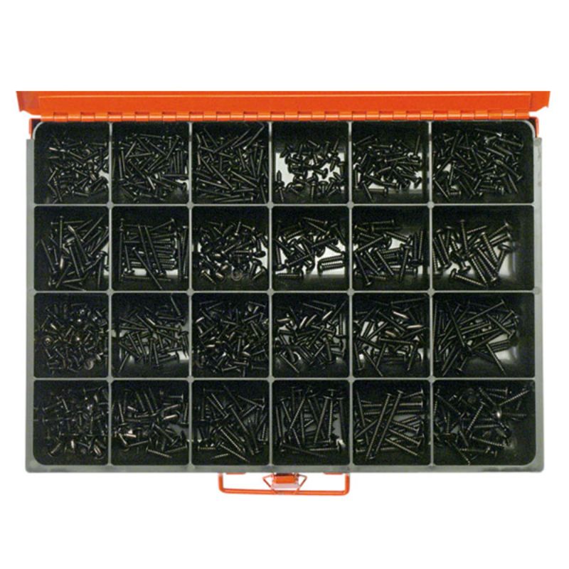 Champion Master Kit  830pc Self Tap Screw Asst(Black Zinc)