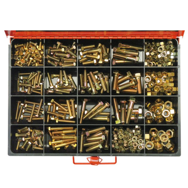 Champion Master Kit  370pc UNC Bolt, Set Screw & Nut Asst