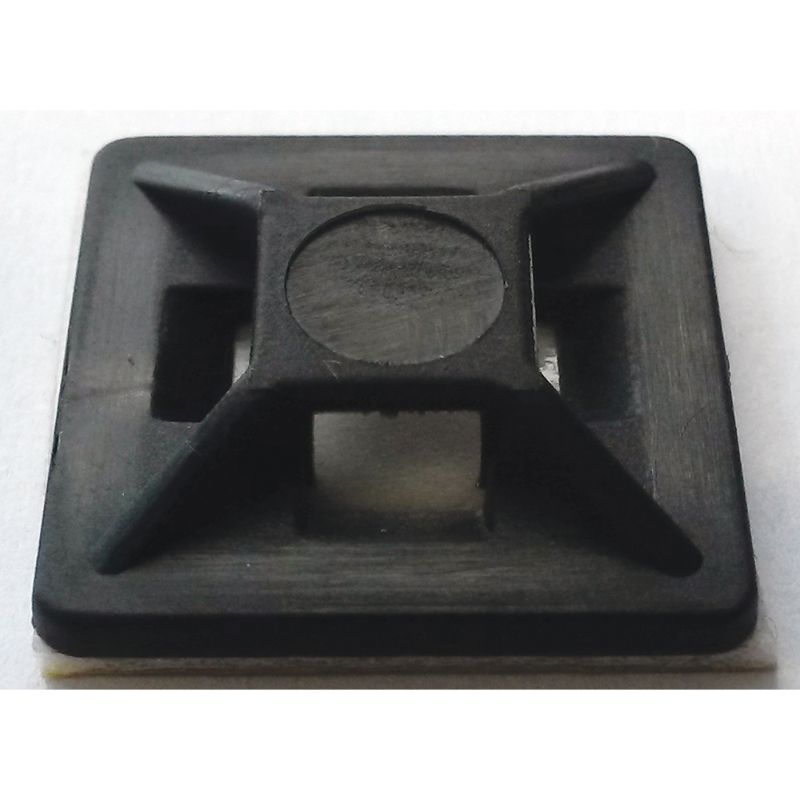 ISL 19x19mm Cable Tie mounting Base - Black - 100pk